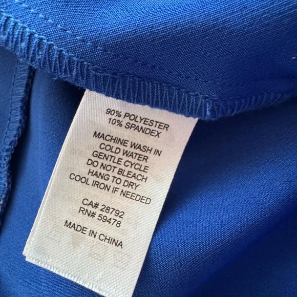 Rachel Zoe Suit Set with Notched Lapel and Ruched Sleeves in Cobalt - Picture 10 of 10